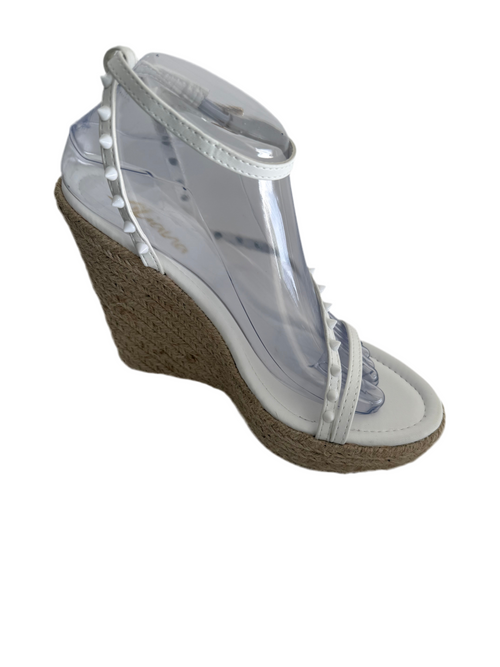 Angelique Strap Wedge Heel White